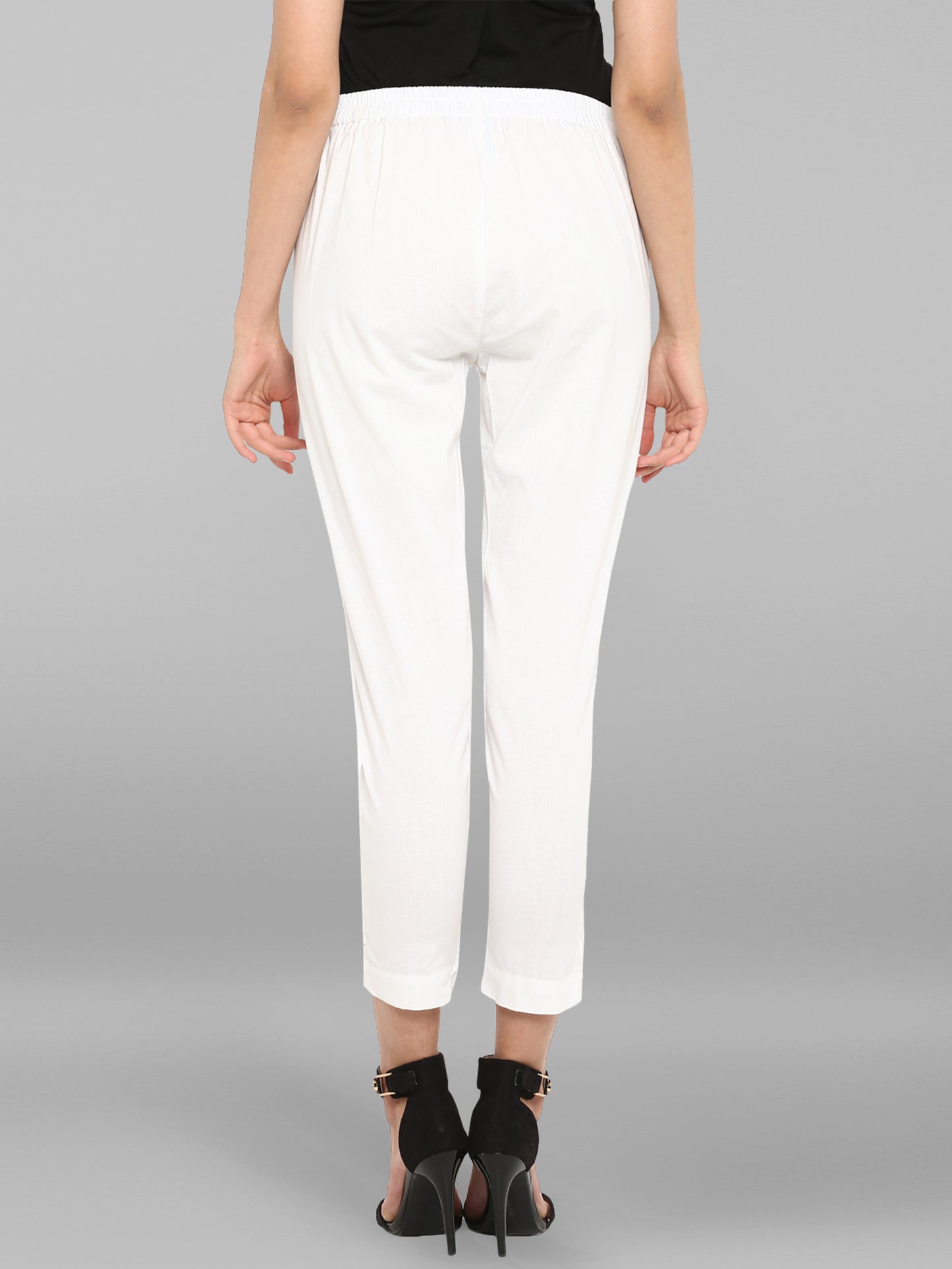 White Cotton Trouser with Smart Fit and extra Comfort