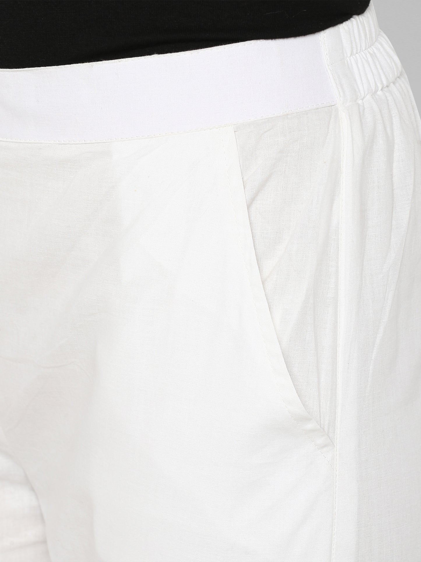 White Cotton Trouser with Smart Fit and extra Comfort