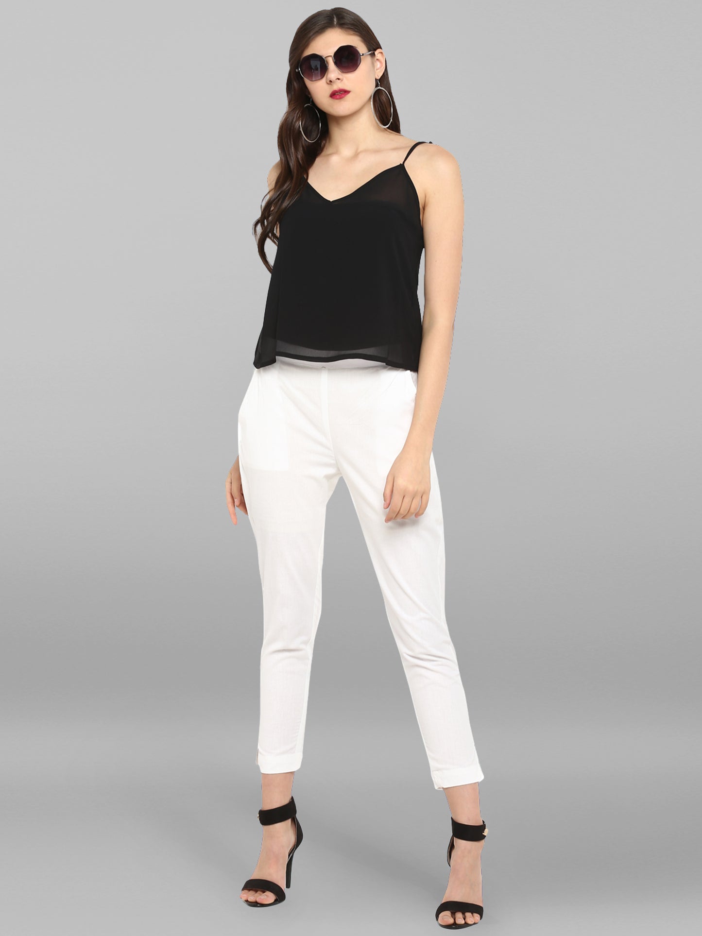 White Cotton Trouser with Smart Fit and extra Comfort