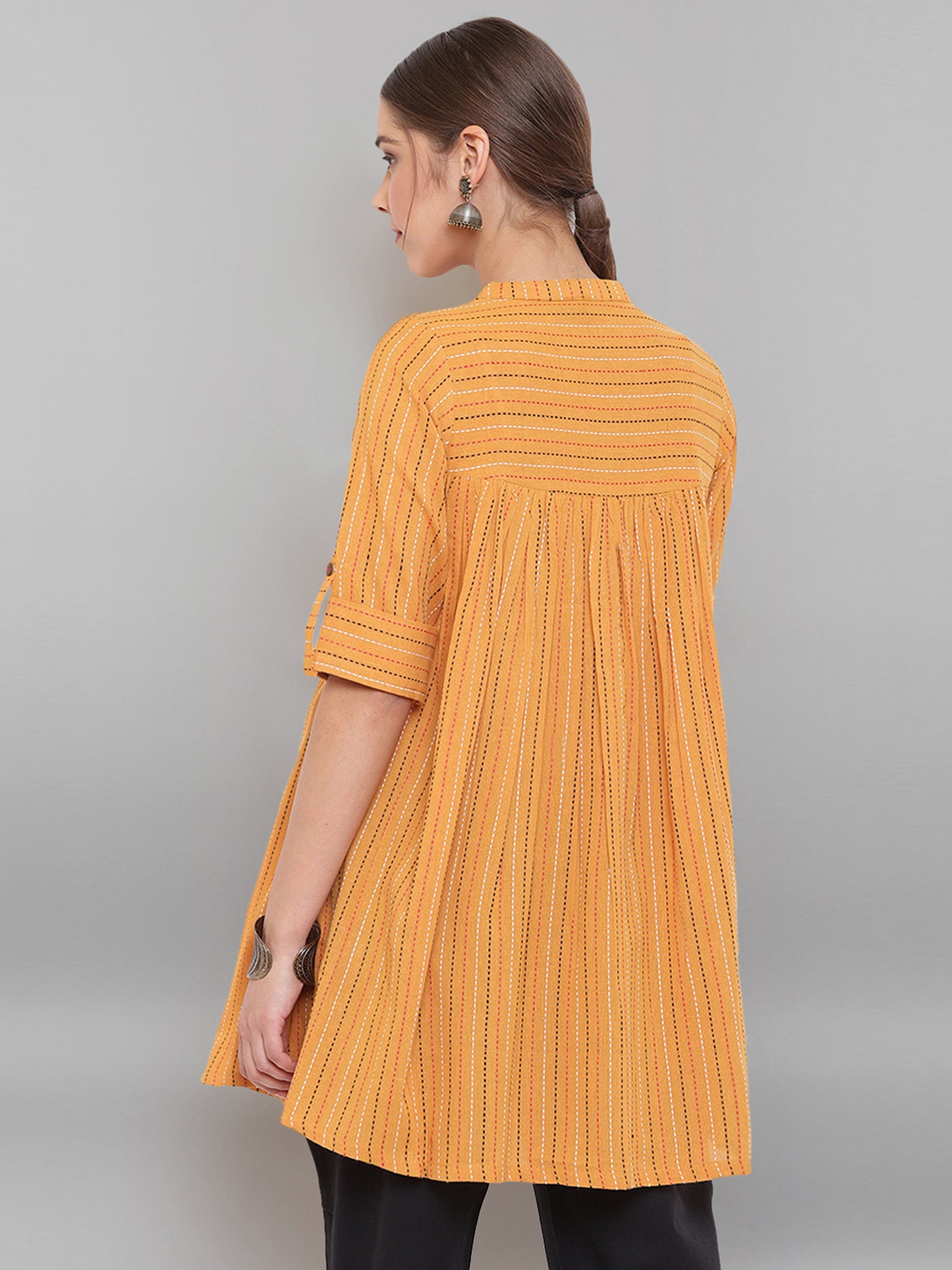 Mustard A-line Cotton Tunic