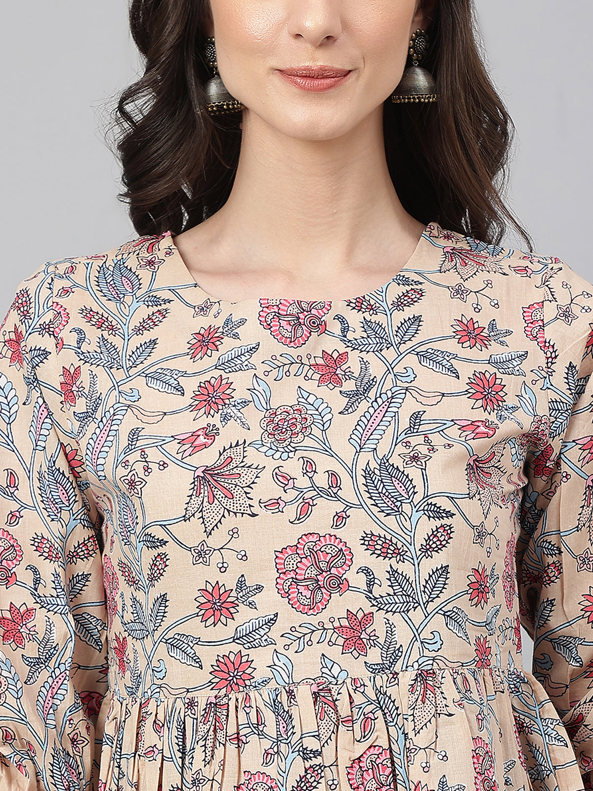 Cotton Tunic in Beige Color