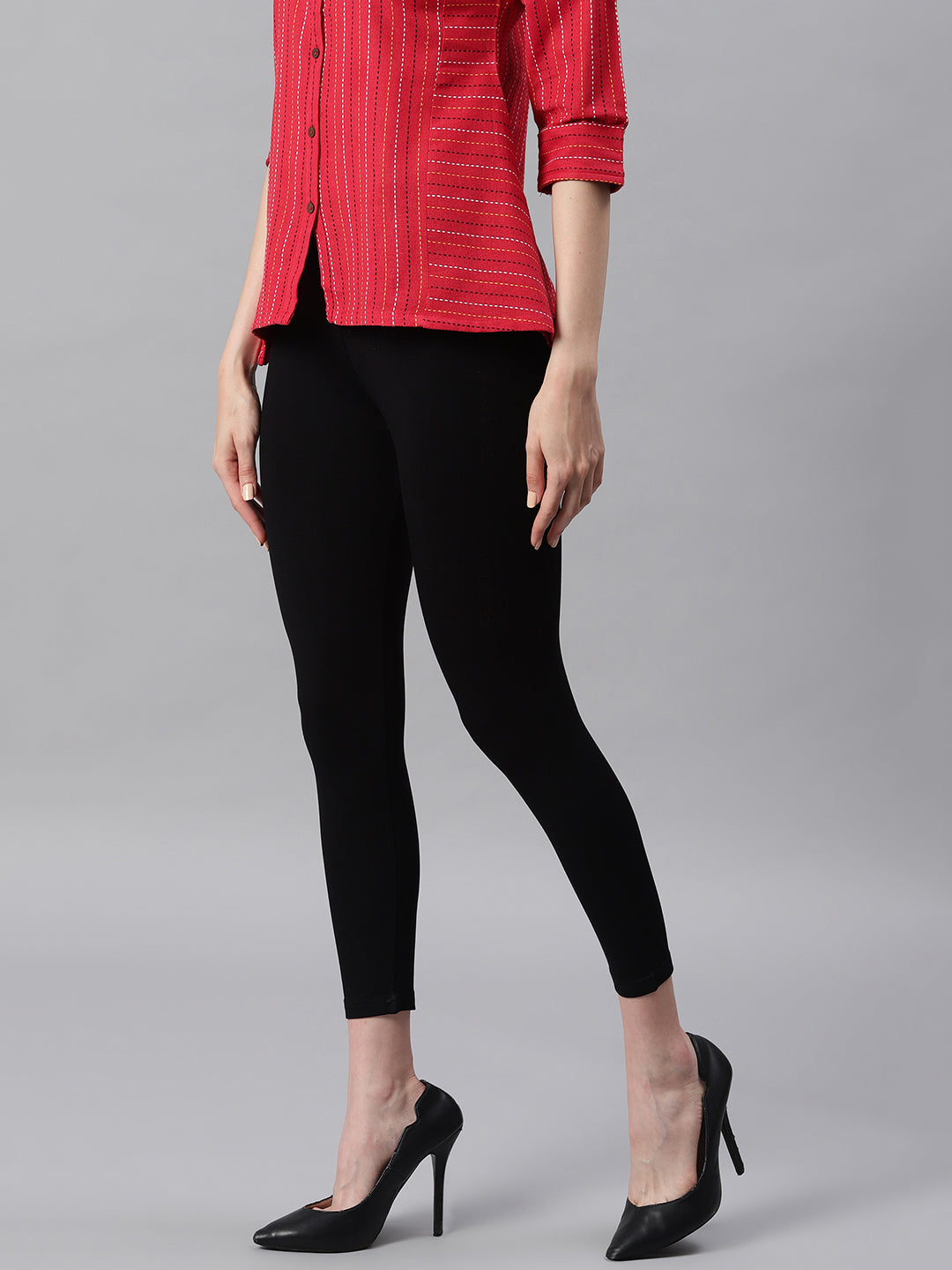 Black Viscose Lycra Legging