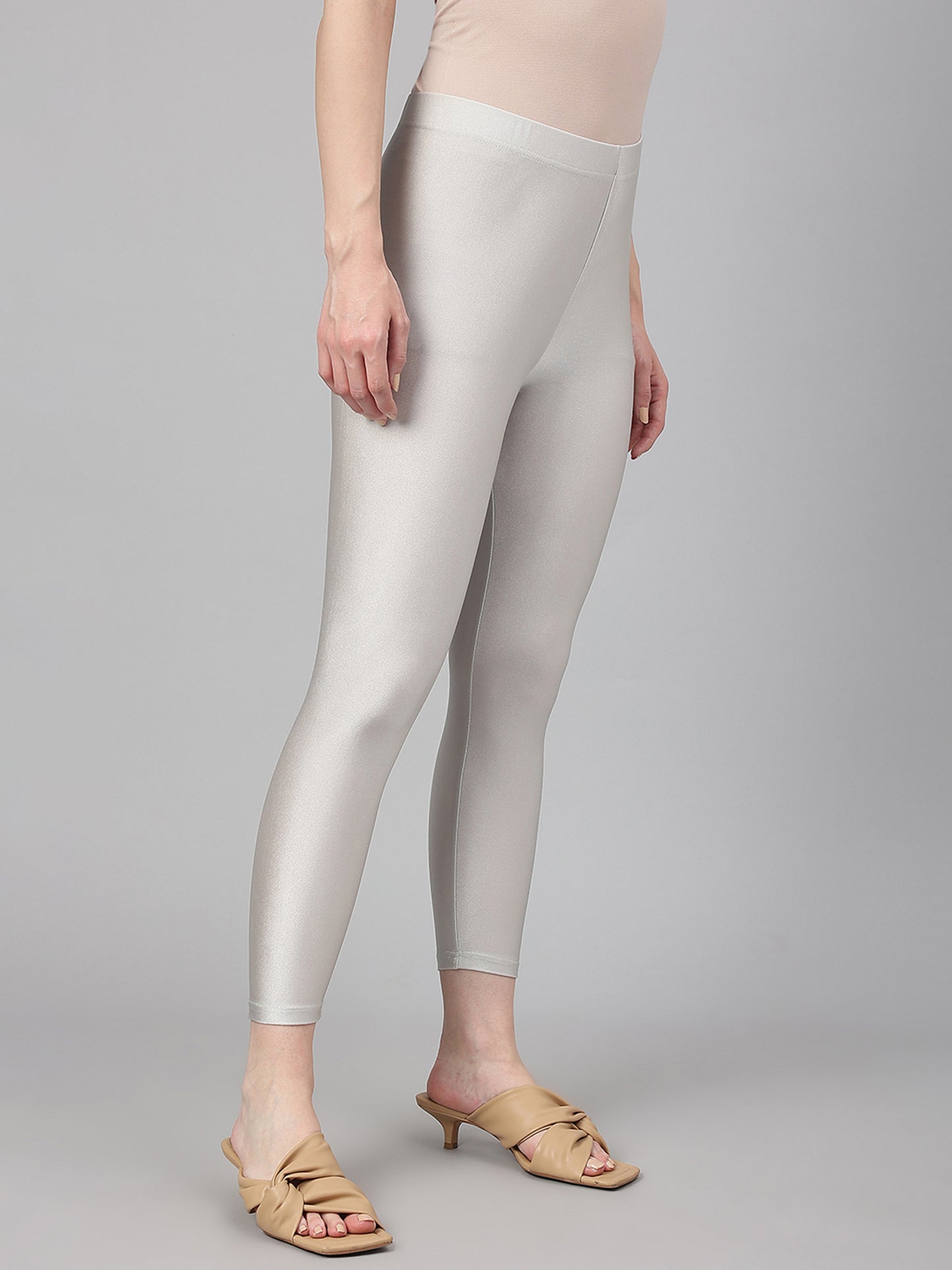 Viscose Lycra Silver Leggings