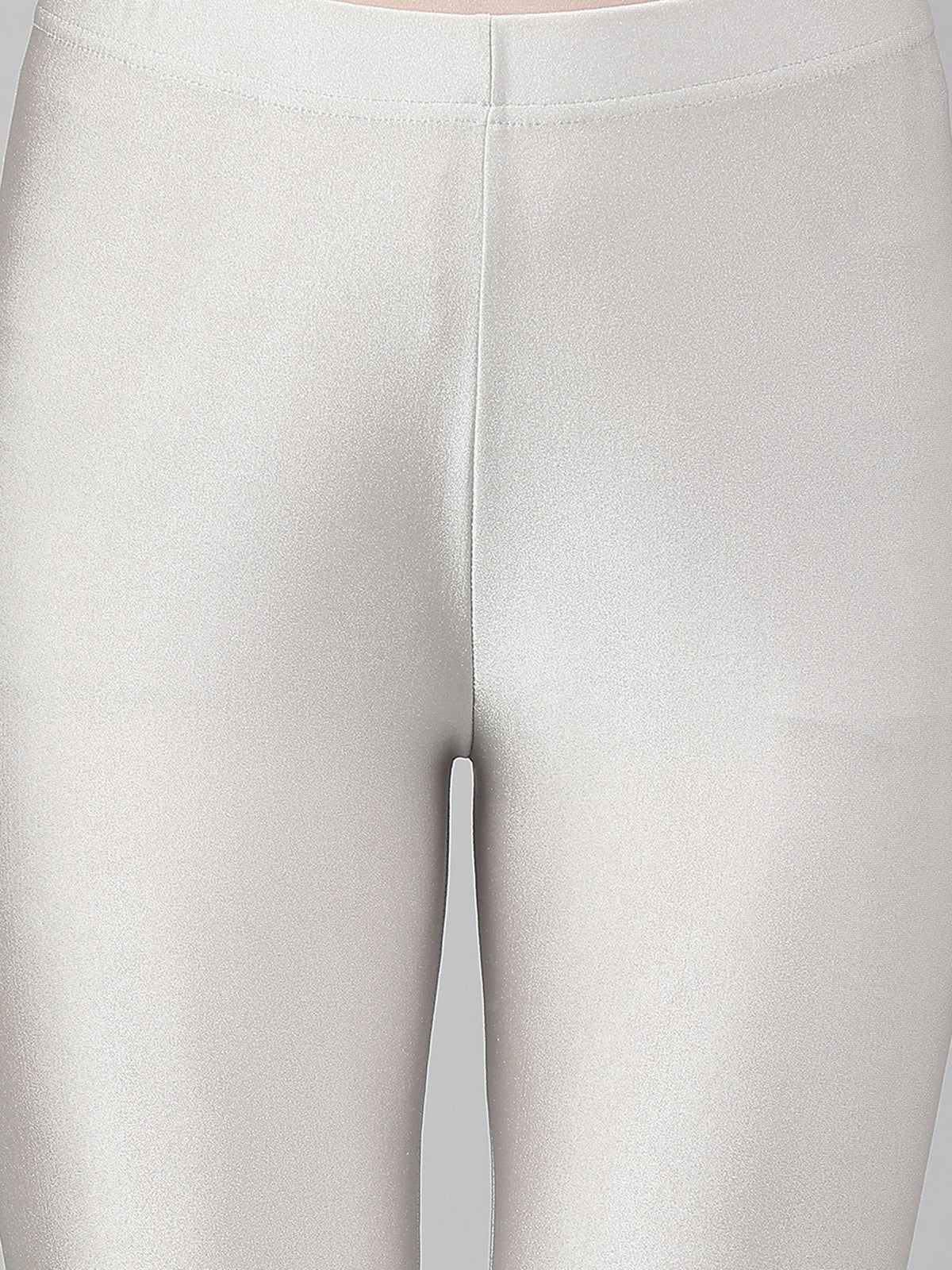 Viscose Lycra Silver Leggings