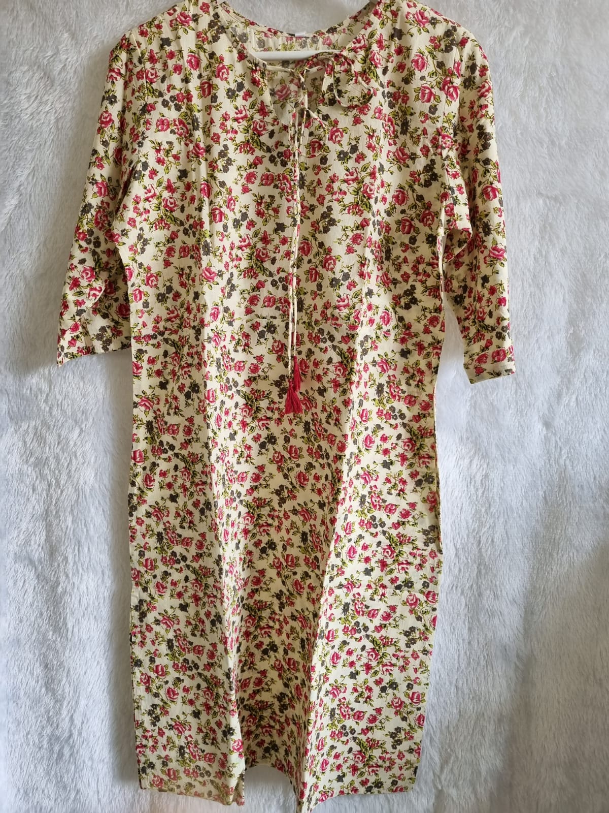 Pure Cotton Floral Kurti