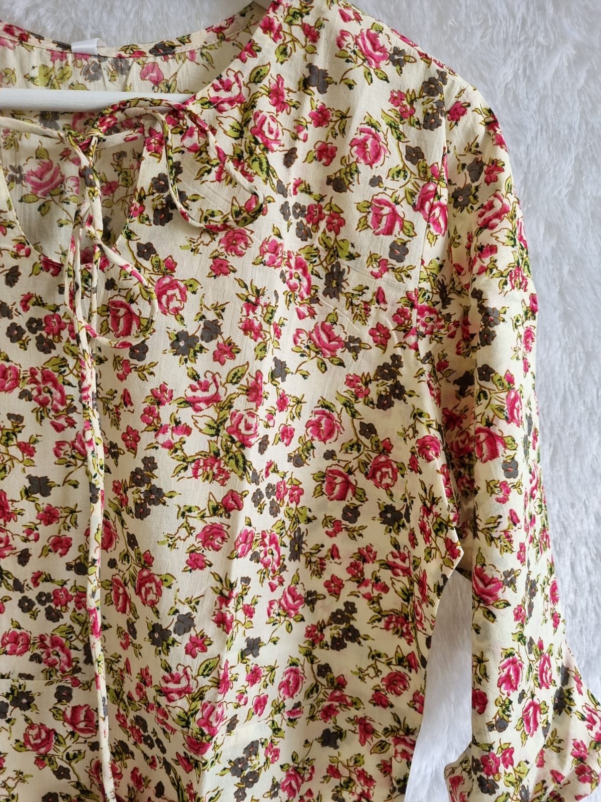 Pure Cotton Floral Kurti