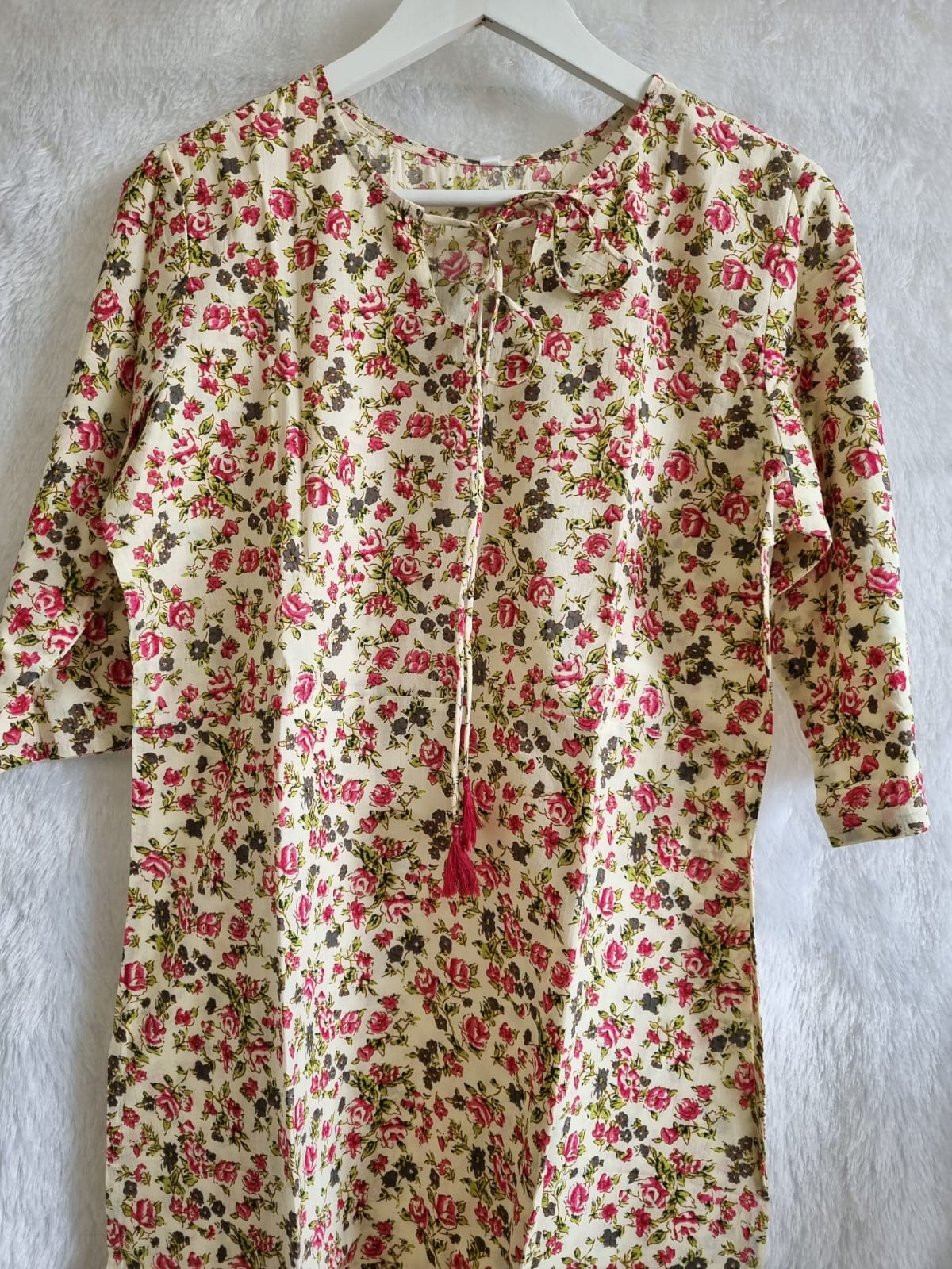 Pure Cotton Floral Kurti