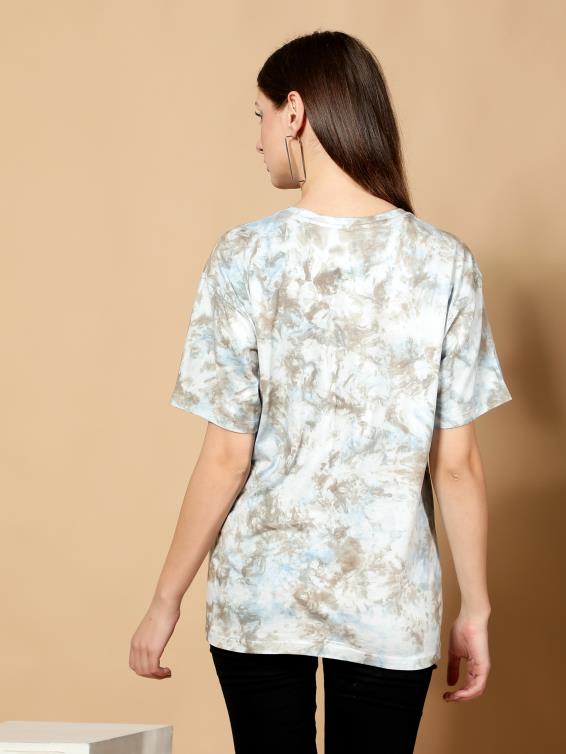 Light Green Soft Cotton Oversized Woman T-shirt