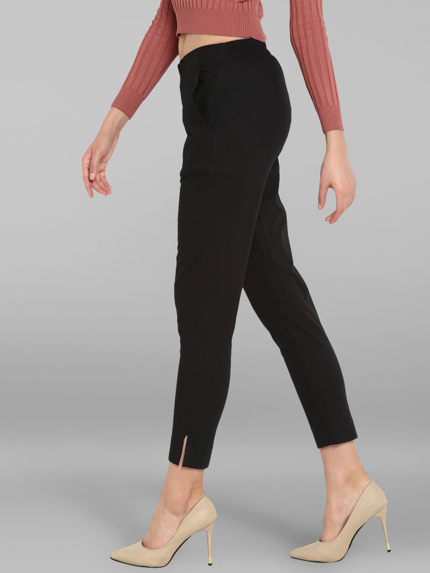 Black Pure Cotton Casual Pant for extra Comfort