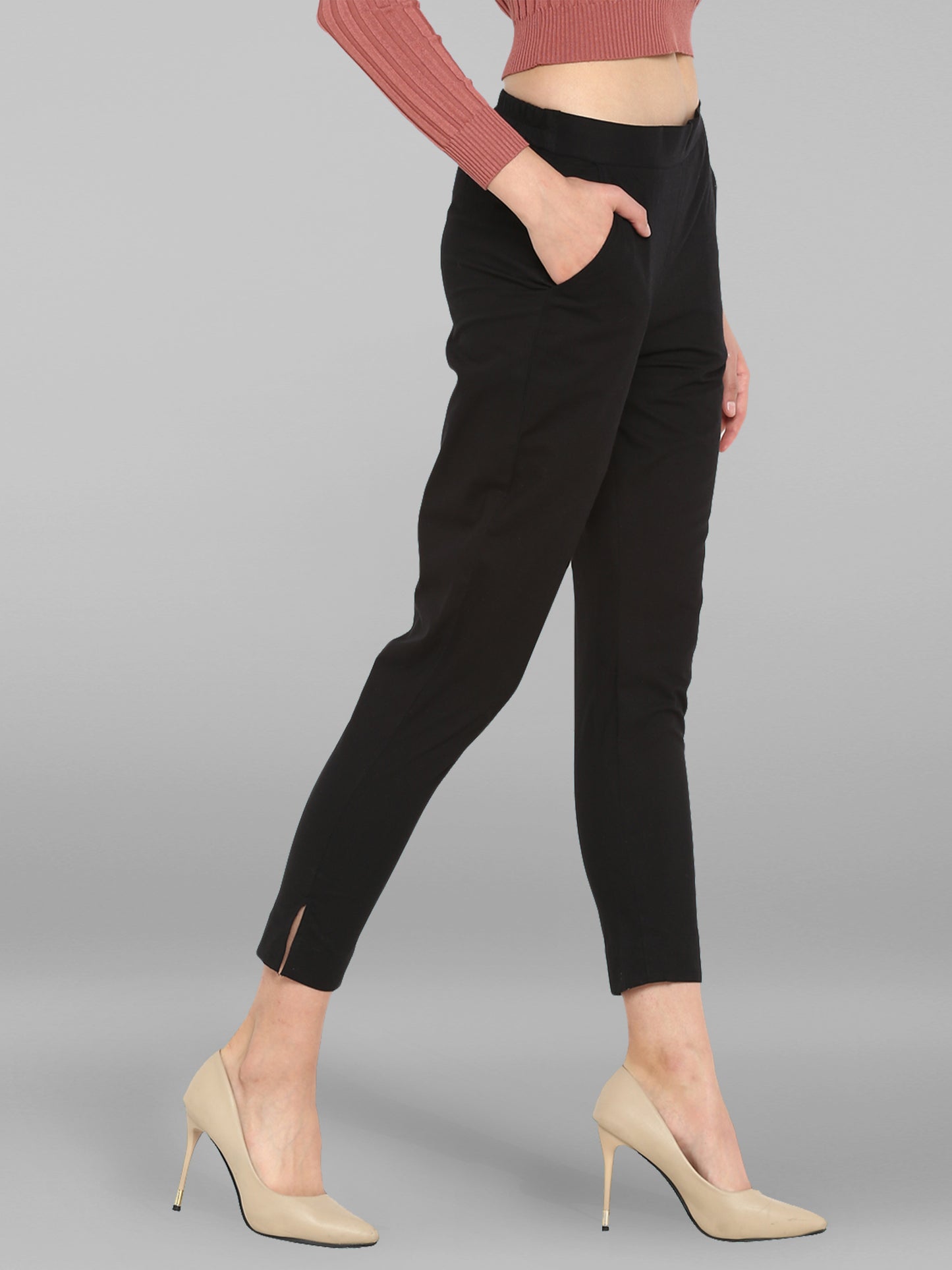 Black Pure Cotton Casual Pant for extra Comfort