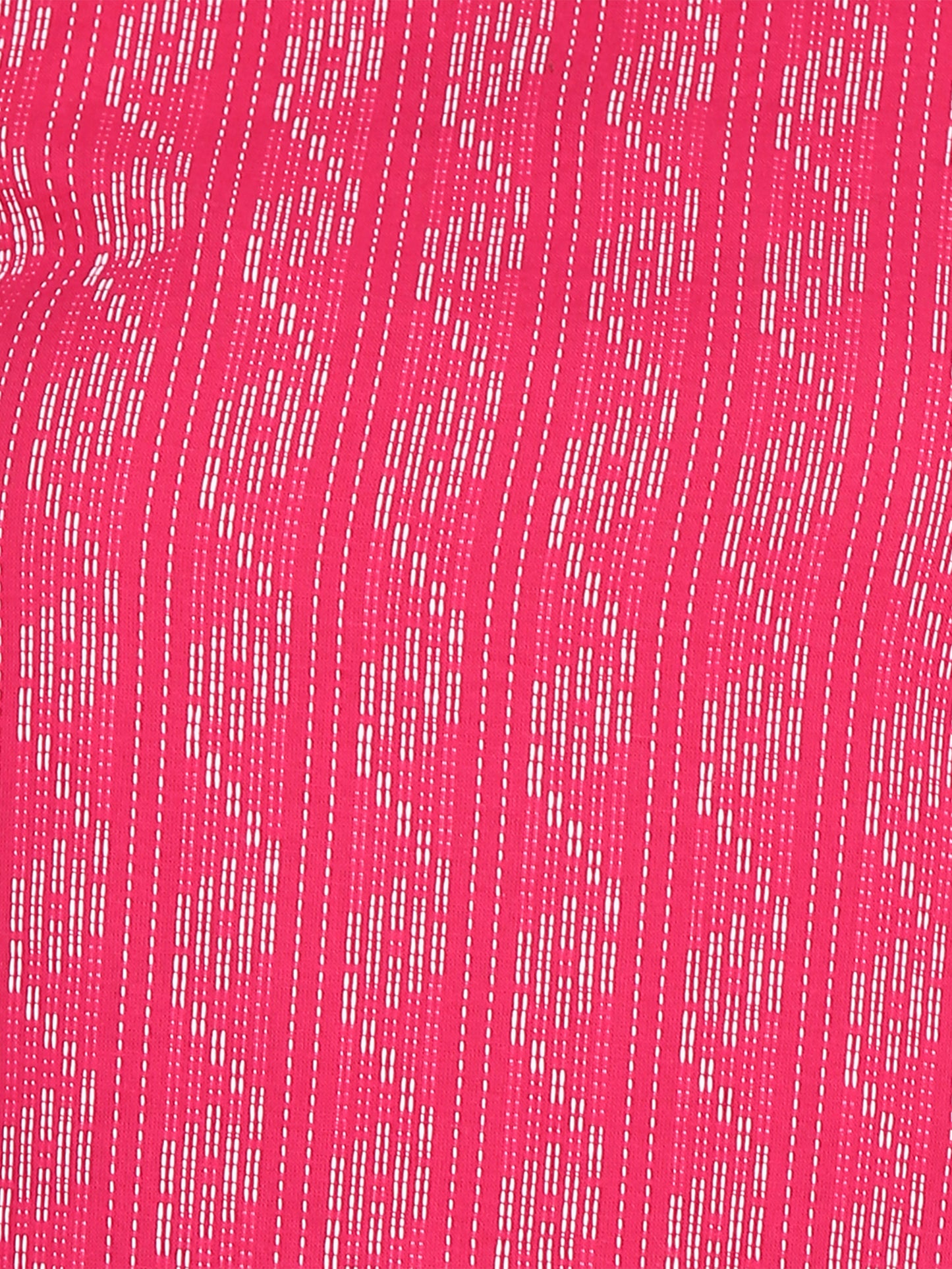 Cotton Woven Design Straight Kurta in Pink Color