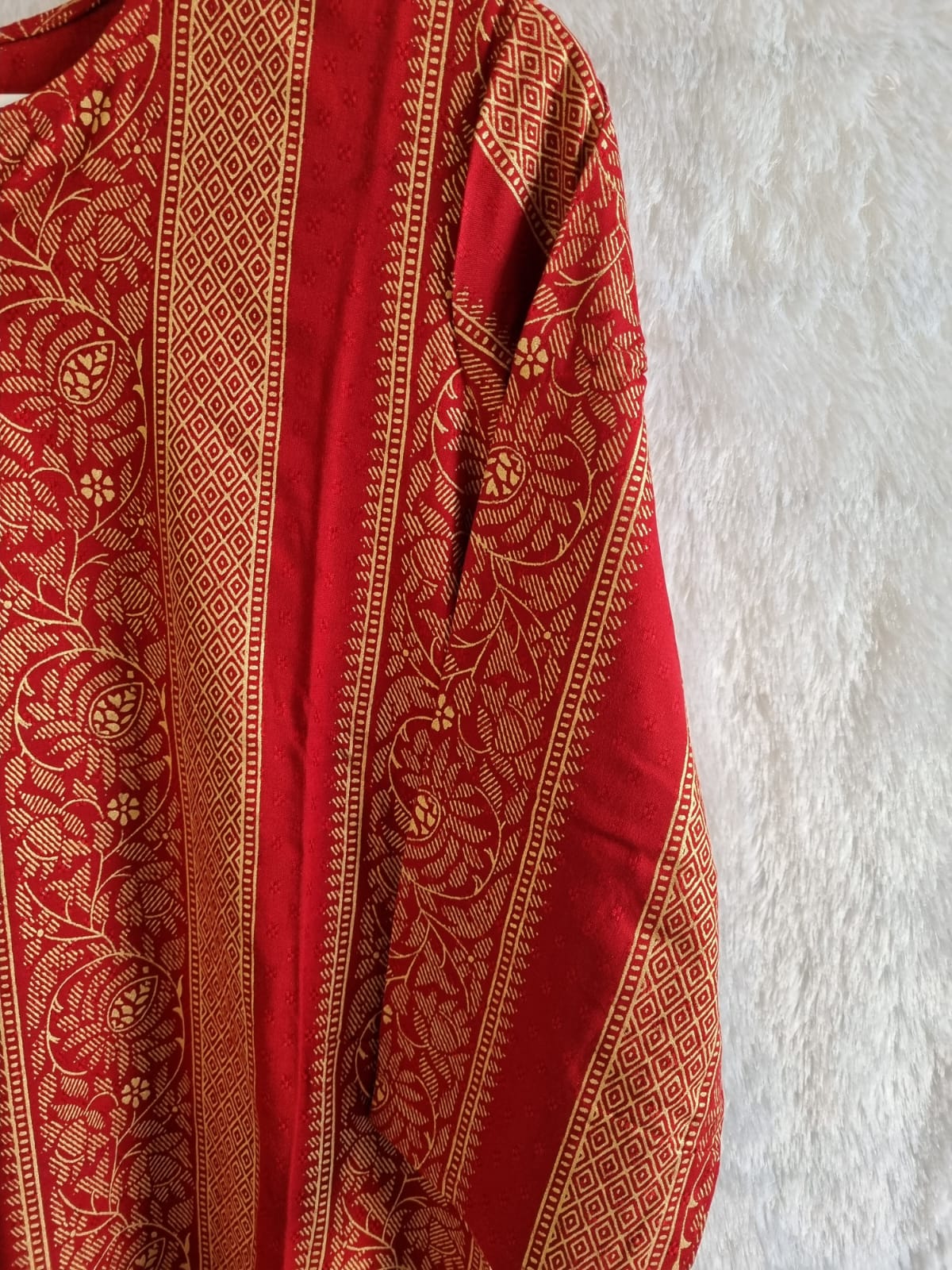 Beautiful Red & Golden Kurta