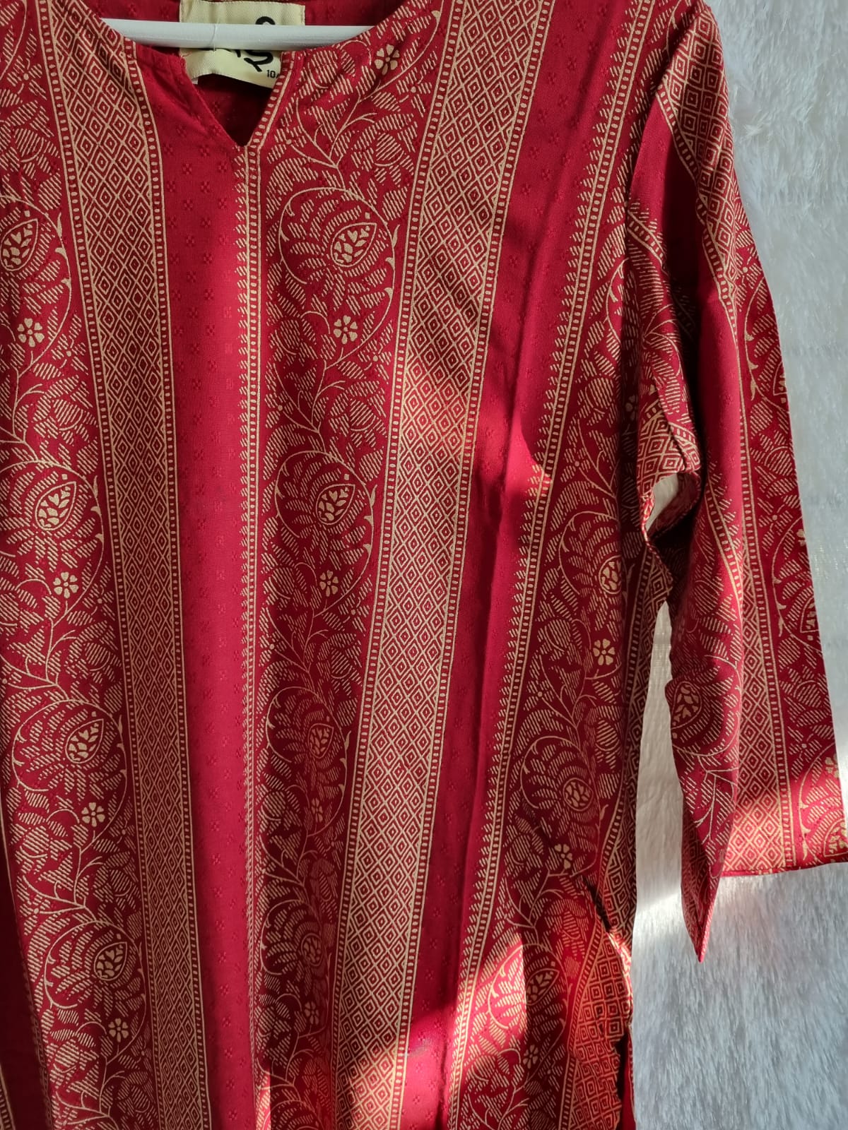 Beautiful Red & Golden Kurta