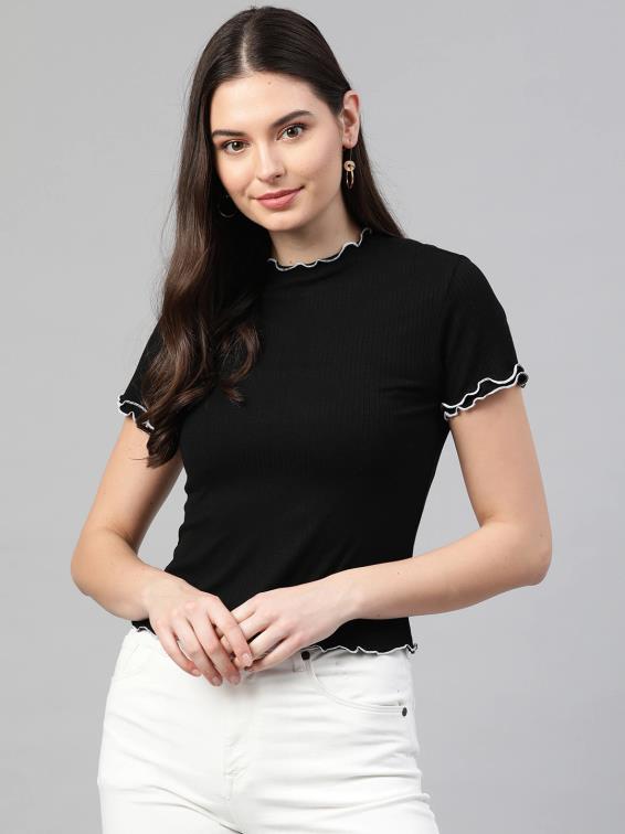 Black Soft Stretchable Top for Endless Comfort