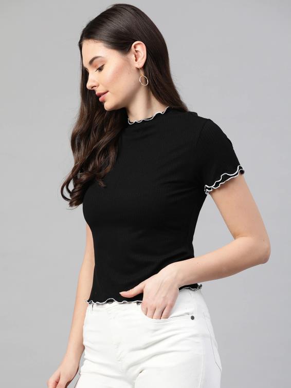 Black Soft Stretchable Top for Endless Comfort