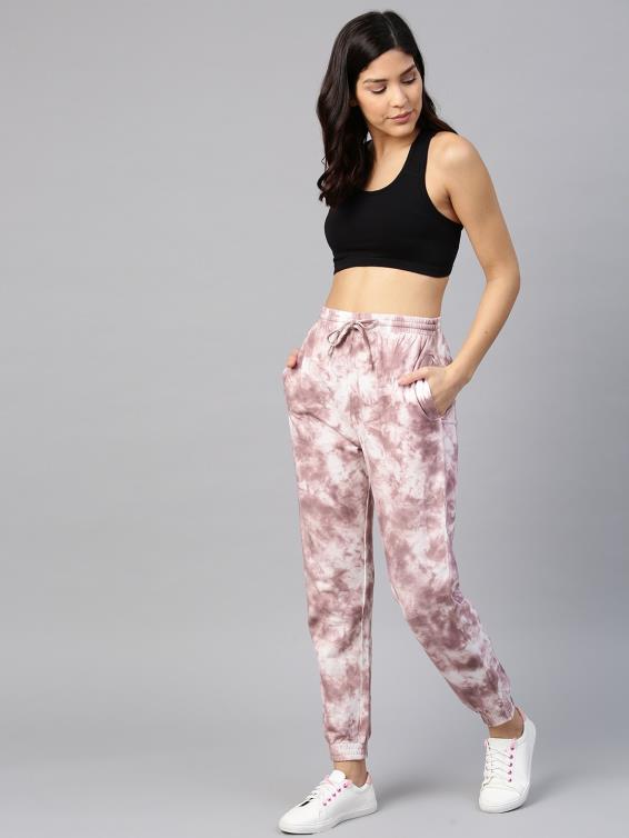 Mauve Color Tie Dye Jogger for Casual Style